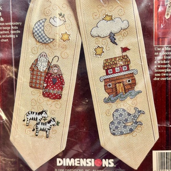 Dimensions Debbie Mumm Front Door Bow Cross Stitch Kit - New (1986 - Picture 2 of 10